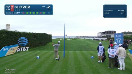 Lucas Glover hits 169-yard tee shot to 2 feet, nearly aces No. 17 at Pebble Beach