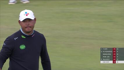 Si Woo Kim drains 3-foot putt for birdie on No. 14 at Genesis Scottish Open