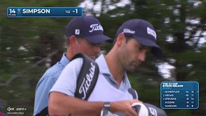 Webb Simpson makes eagle putt on No. 14 at THE CJ CUP