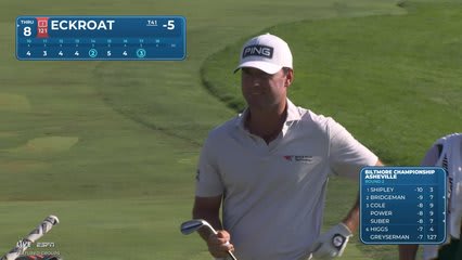 Austin Eckroat holes 27-foot shot for eagle on No. 17 at Biltmore Championship