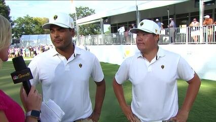 Munoz and Im interview after winning Day 3  Four-Ball Match at Presidents Cup