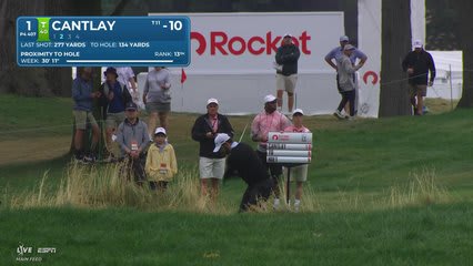 Patrick Cantlay gets up-and-down from 133 yards for birdie on No. 1 at Rocket Classic
