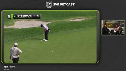 Max Greyserman sinks 10-foot birdie putt on No. 16 at The Genesis