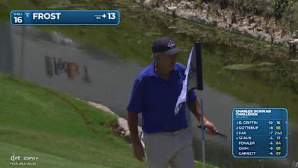 David Frost holes out for birdie from 29-feet on No. 16 at Charles Schwab
