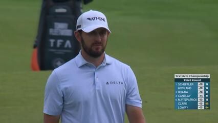 Patrick Cantlay's 122-yard approach sets up birdie on No. 18 at Travelers