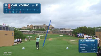 Carson Young hits tee shot to 7 feet, sets up birdie on No. 16 at Valero