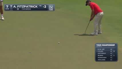 Alex Fitzpatrick drains 16-foot birdie putt on No. 7 at TOUR Championship