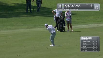 Kurt Kitayama flushes wedge shot close for birdie at FedEx St. Jude
