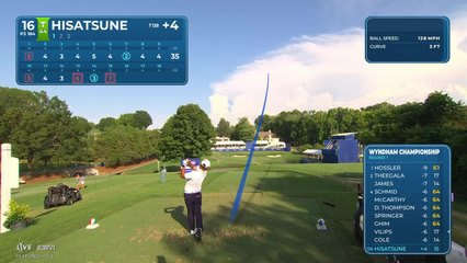 Ryo Hisatsune hits tee shot to 3 feet, sets up birdie on No. 16 at Wyndham