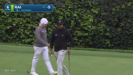 Aaron Rai sinks 5-foot birdie putt on No. 6 at The Genesis