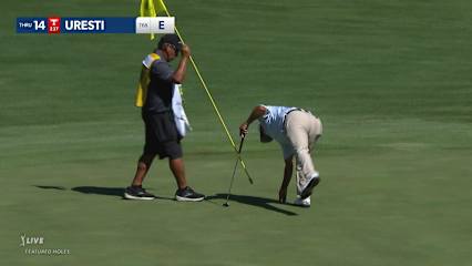 Omar Uresti makes birdie on No. 14 at John Deere