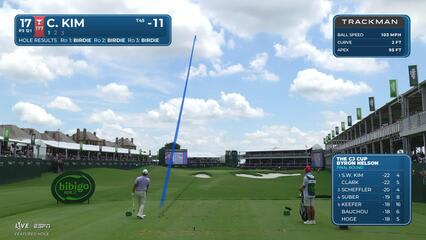 Chan Kim hits tee shot to 12 feet, sets up birdie on No. 17 at THE CJ CUP