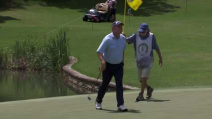 Joe Durant's incredible second leads to eagle putt at Tradition