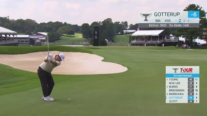 Chris Gotterup's 150-yard approach sets up birdie on No. 5 at TOUR Championship