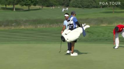 Brett Drewitt makes birdie on No. 15 at Pinnacle Bank
