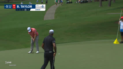 Ben Taylor sends in 14-footer for birdie at Wyndham