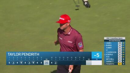 Taylor Pendrith drains 16-foot birdie putt on No. 11 at RBC Canadian