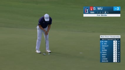 Dylan Wu converts birdie at Black Desert