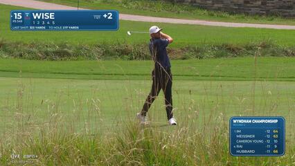 Aaron Wise makes birdie on No. 15 at Wyndham