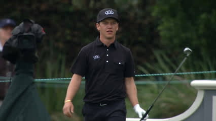 Daniel Trevino's tight tee shot sets up birdie on No. 17 at PNC Father Son