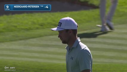 Rasmus Neergaard-Petersen sinks 17-foot birdie putt on No. 9 at Farmers