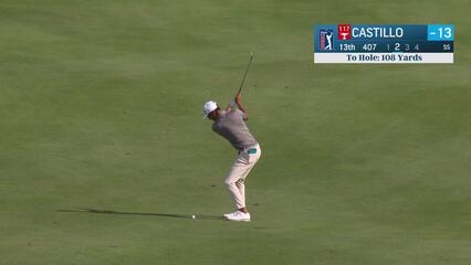 Ricky Castillo hits 108-yard approach to 5 feet, sets up birdie on No. 13 at The RSM Classic