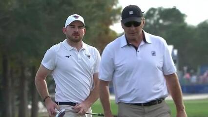 Matthew Faldo's impressive tee shot and birdie at PNC Championship