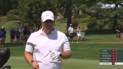 Chris Gotterup gets up-and-down from 154 yards for birdie on No. 4 at BMW Championship