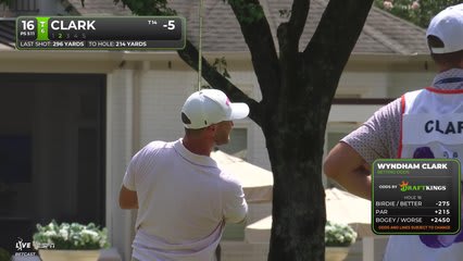 Wyndham Clark taps in 13-inch putt for birdie on No. 16 at FedEx St. Jude