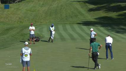Jared Wolfe drains a 25-foot birdie putt at John Deere