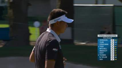 Carl Yuan sinks a 29-foot birdie putt at Valspar