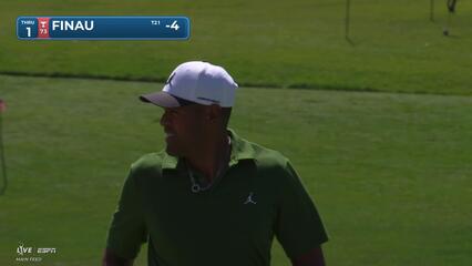 Tony Finau sinks 3-foot putt for birdie on No. 1 at Truist Championship