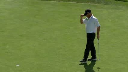 Spencer Levin birdies No. 14 at AT&T Pebble Beach