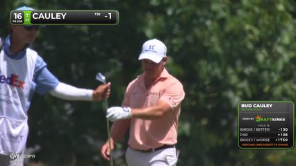 Bud Cauley taps in from 4 inches for birdie on No. 16 at FedEx St. Jude