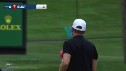 Jonas Blixt makes birdie on No. 15 at Travelers