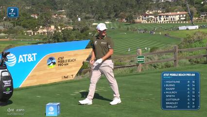 Emiliano Grillo hits 109-yard tee shot to 11 feet, sets up birdie on No. 7 at AT&T Pebble Beach