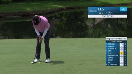 Ernie Els makes birdie on No. 14 at Insperity Invitational