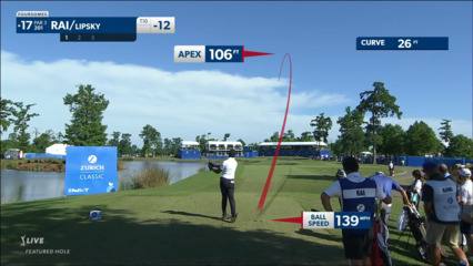 Aaron Rai dials in tee shot to set up birdie at Zurich Classic