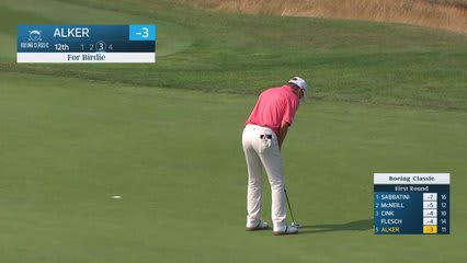 Steven Alker makes birdie on No. 12 at Boeing Classic