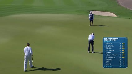 Alvaro Ortiz sinks 19-foot birdie putt on No. 11 at Mexico Open