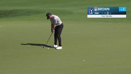 Blades Brown makes birdie putt at Mexico Open