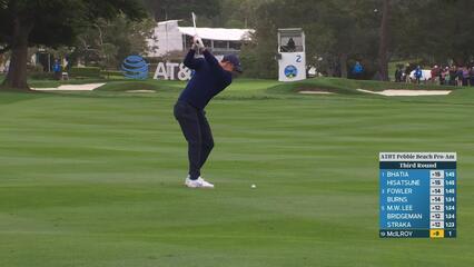 Rory McIlroy hits 179-yard approach to 16 feet, sets up birdie on No. 2 at AT&T Pebble Beach
