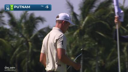 Andrew Putnam sinks 8-foot birdie putt on No. 16 at Cadillac