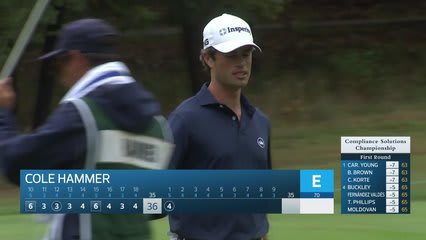Cole Hammer makes birdie on No. 1 at Compliance Solutions