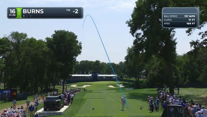 Sam Burns sinks 18-foot birdie putt on No. 16 at BMW Championship