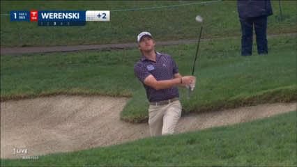 Richy Werenski gets up-and-down from the bunker for birdie at Valspar