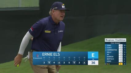 Ernie Els makes birdie on No. 18 at Regions Tradition