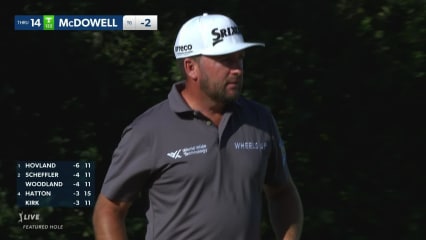 Graeme McDowell drains 19-foot birdie putt at Arnold Palmer