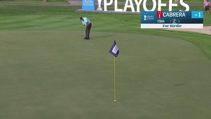 Ángel Cabrera makes birdie putt on No. 15 at Charles Schwab Cup Championship