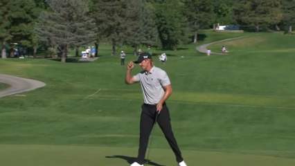 Jake Knapp punches out of fairway rough to within 5 feet at Utah Championship